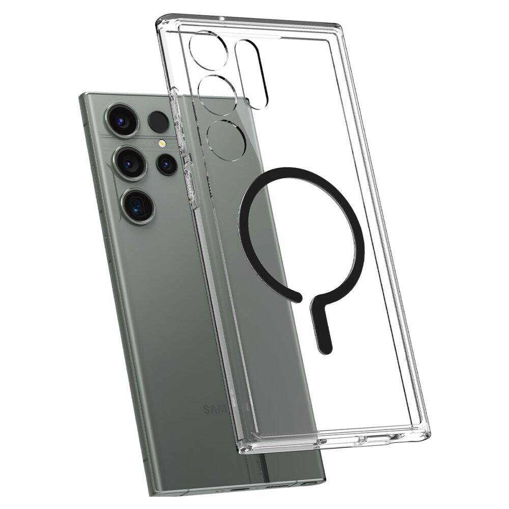 Hülle Spigen Ultra Hybrid Onetap Ring MagSafe Galaxy S23 Ultra Schwarz Case  - Shop