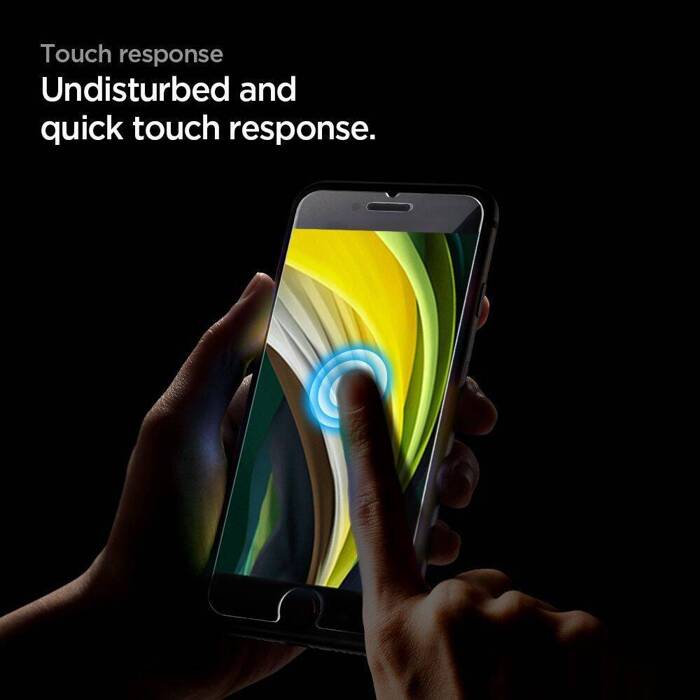 Szkło SPIGEN Full Cover iPhone SE 2022 2020 7 8 Glass Fc Black Czarne